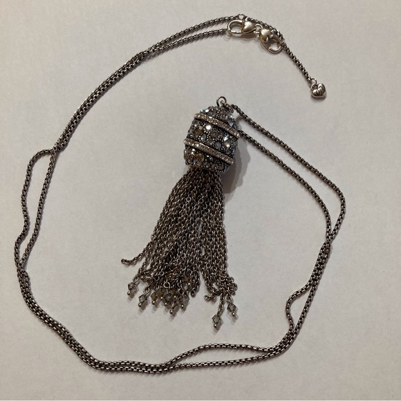 Brighton Trust Your Journey Convertible Tassel Necklace in Aqua - Picture 2 of 2